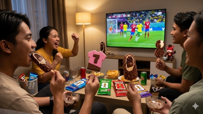Bikin Nobar Makin Seru, Saat Es Krim Jadi Teman Menikmati Pertandingan Piala Dunia