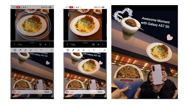 Cara Bikin Scrapbook Digital Estetik di Galaxy A57 5G, Cukup Pakai Multi Window dan Drag & Drop