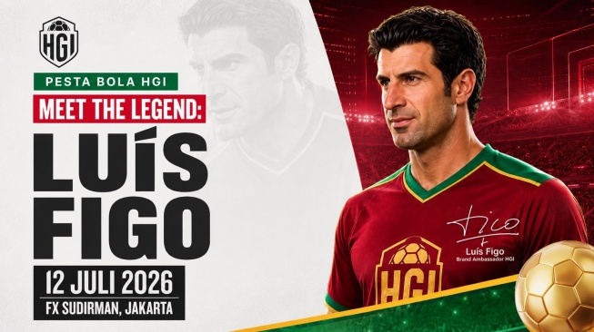 Legenda sepak bola dunia, Lu&iacute;s Figo. [HGI]