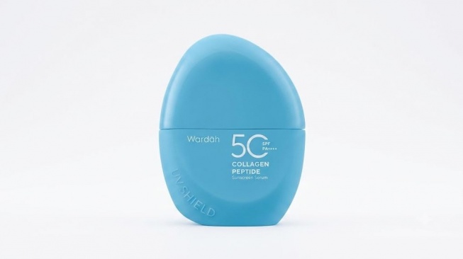 Wardah UV Shield Collagen Peptide Sunscreen Serum SPF 50 PA++++. (Watsons dan Gemini AI)