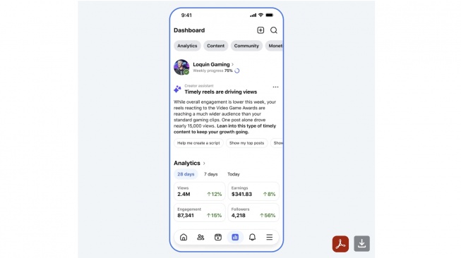 Facebook Creator Assistant. [Meta Indonesia] 