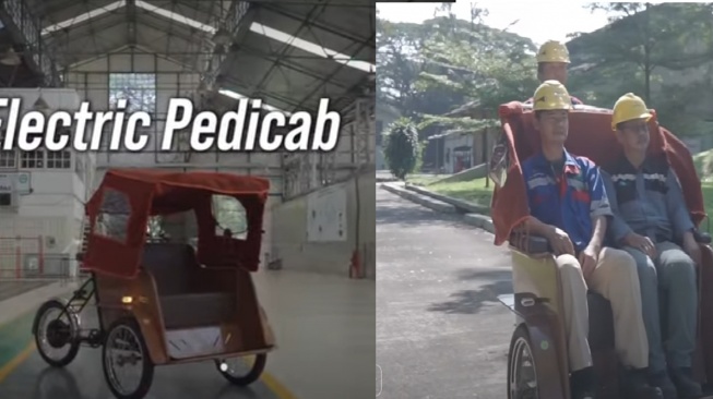 Becak listrik bikinan Pindad (Instagram)