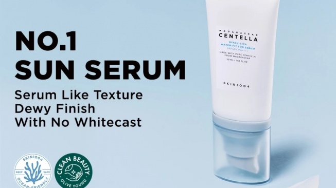 SKIN1004 Madagascar Centella Hyalu-Cica Water-Fit Sun Serum SPF50 PA++++ (Shopee)