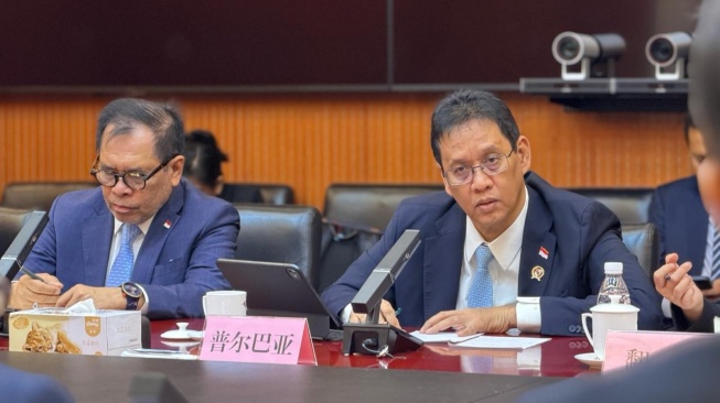 Menteri Keuangan Purbaya Yudhi Sadewa saat melakukan kunjungan kerja ke China pada Rabu (17/6/2026). [Dok. Kemenkeu]