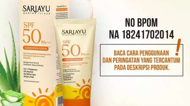 Sunscreen Sariayu. (Shopee Sariayu Martha Tilaar Official Shop)