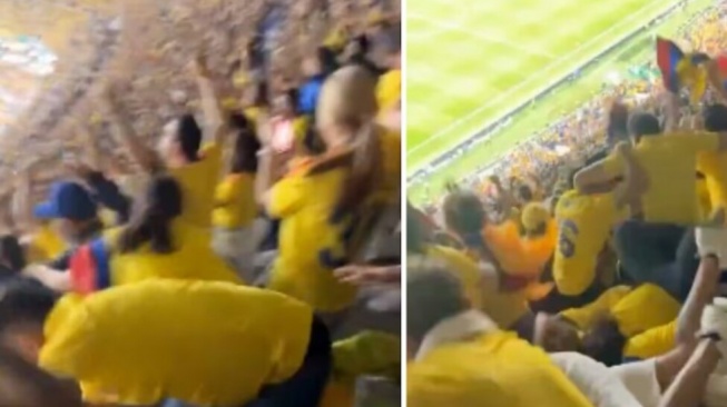 Gol Ketiga Kolombia Jadi Petaka: Belasan Suporter Terjun Bebas dari Tribun Stadion