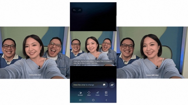 Penyanyi Bernadya dengan Samsung Galaxy S26 Ultra. [Samsung Indonesia]