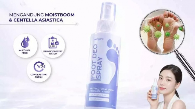 Foot spray yang bagus. (Shopee)