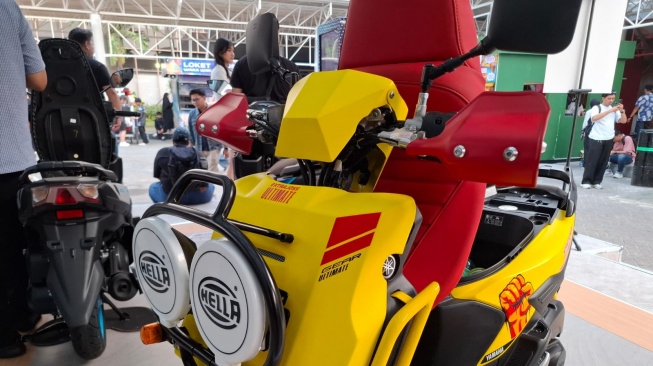 Gear Ultimate hasil modifikasi Yamaha dengan Gofar Hilman. (Foto: SUARA.COM/Manuel Jeghesta)