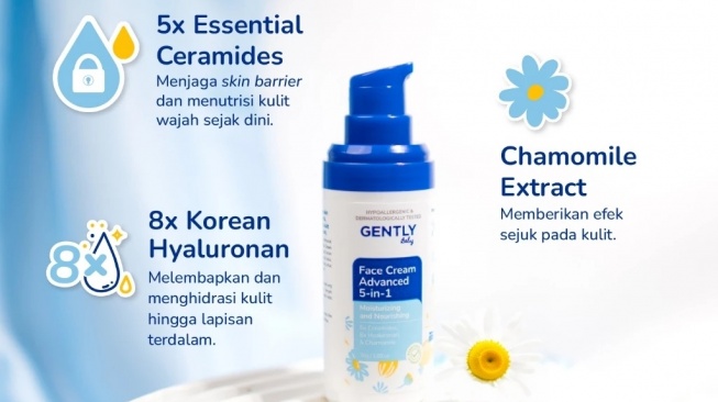 GENTLY Baby Face Cream Advanced 5-in-1 (Shopee)