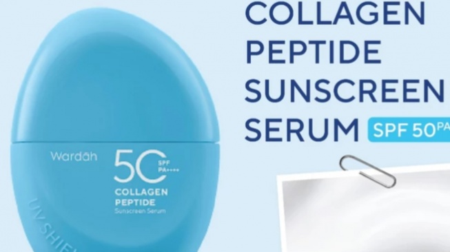 Wardah UV Shield Collagen Peptide Sunscreen Serum SPF 50 PA++++. [Shopee/Wardah]