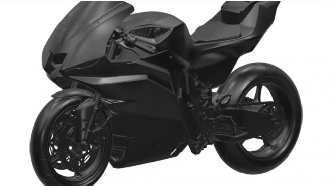 Gambar paten motor sport listrik Yamaha (Cycle World)