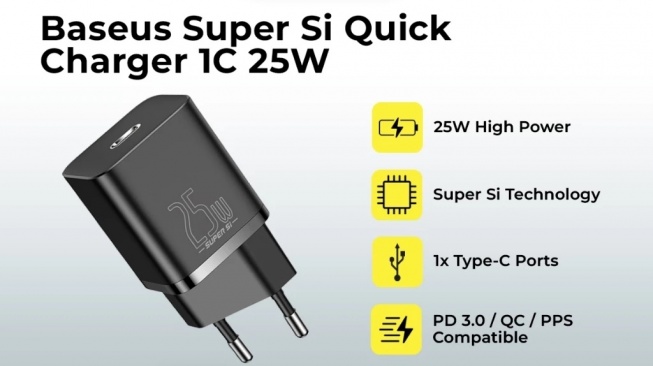 Baseus Super Si Quick Charger 25W (Shopee)