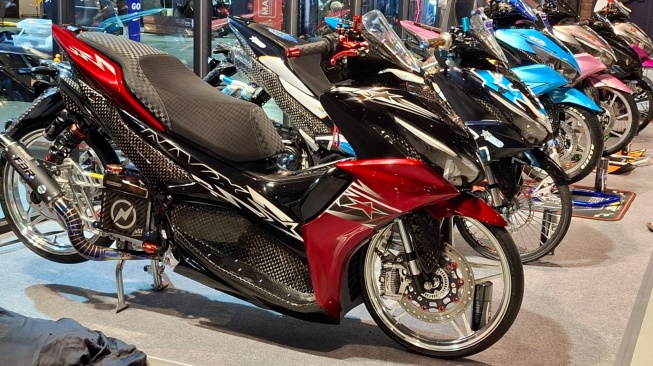 Yamaha merayakan 10 tahun kehadiran Aerox di Indonesia melalui event We Are AEROX Society di Jakarta. (SUARA.COM/Manuel Jeghesta)