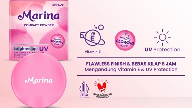 Bedak Padat Marina (Shopee)