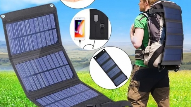 SolaBright Solar Panel Portable 10W 4 Folding Charging Board K-10