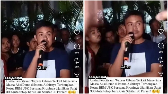 Pengurus BEM UBK Akui Terima Uang Rp3 juta. (Instagram kolase)
