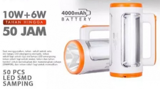 Senter Lampu LED Luby L7758 10W (Shopee)