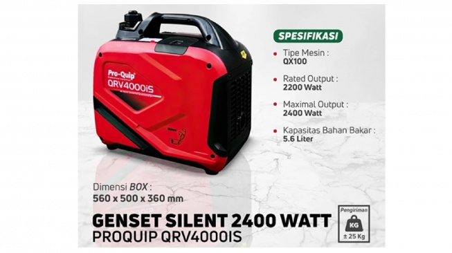 Proquip QRV4000IS genset silent untuk di rumah (chainsawsurabaya.com)
