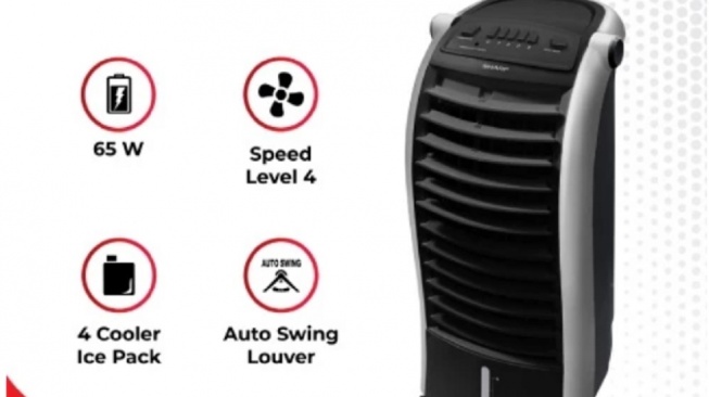 Sharp Air Cooler - With 4 Ice Pack - PJ-A26MY-B (Shopee)