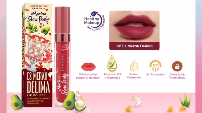 Marina Glow Ready Lip Mousse Limited Edition (Shopee)