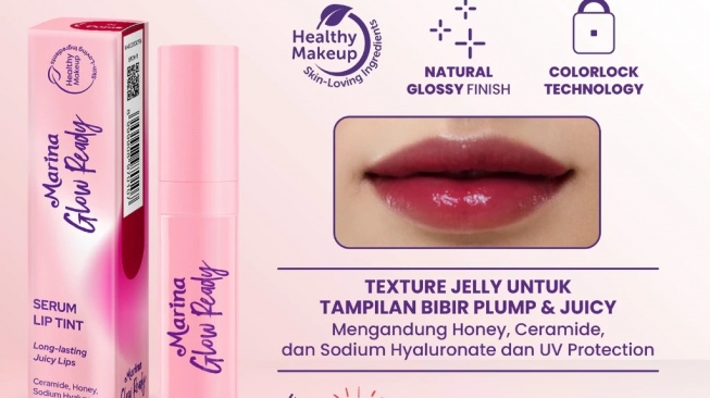 Marina Glow Ready Serum Lip Tint (Shopee)