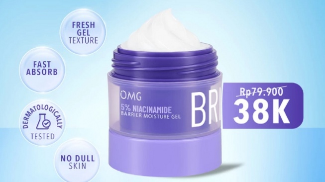 OMG OH MY GLOW 5% Niacinamide Bright Barrier Moisturizer Gel (Shopee)