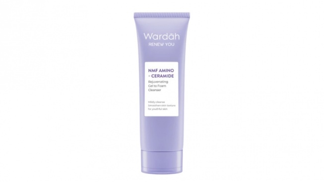 Wardah Renew You NMF Amino + Ceramide Rejuvenating Gel To Foam Cleanser (Shopee)