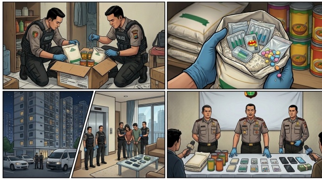 Disembunyikan Dalam Beras Basmati! Polisi Ungkap Kasus Narkoba Berlogo Batman Asal Malaysia