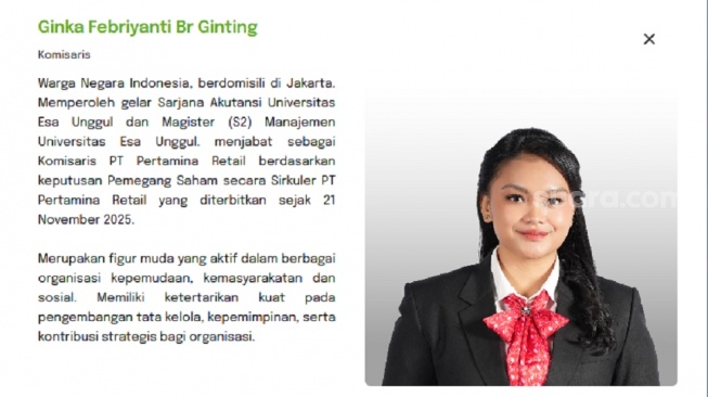 Siapa Ginka Febriyanti yang Dituding Ikut Demo Bayaran dan Kini jadi Komisaris Pertamina Retail