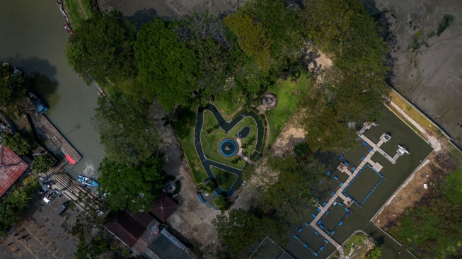 Foto udara kawasan desa wisata Kampung Rawa di Ambarawa, Kabupaten Semarang, Jawa Tengah, Kamis (25/6/2026). [ANTARA FOTO/Aprillio Akbar/YU]