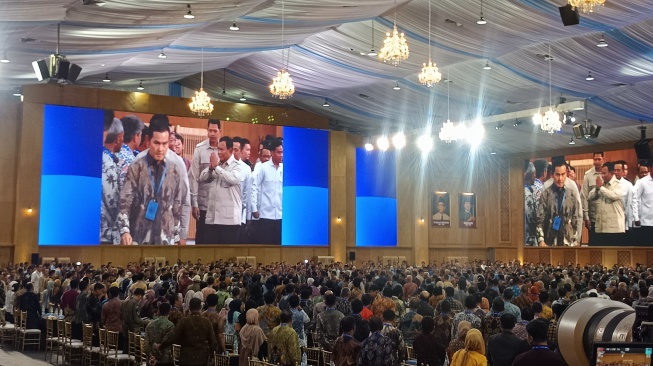 Prabowo Hadiri Konvensi Sains, Beri Taklimat di Hadapan 2.600 Akademisi