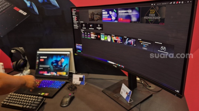 Ekosistem gaming HP tampil di agenda HP Elevate 2026, di Jakarta, Kamis (25/6/2026). [Suara.com/Dythia]