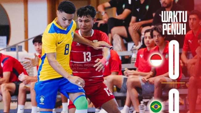 Brasil Tangguh! Timnas Futsal Indonesia U-17 Digelontor Sembilan Gol di Spanyol