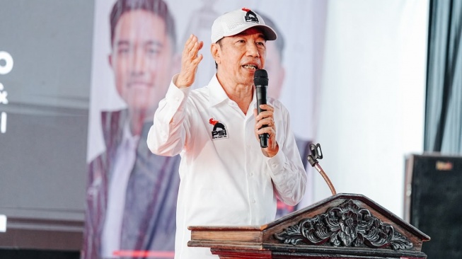 Jokowi menghadiri Rapat Koordinasi Daerah (Rakorda) DPD PSI Tulang Bawang, Lampung, Jumat (26/6/2026). [Suara.com/dok]