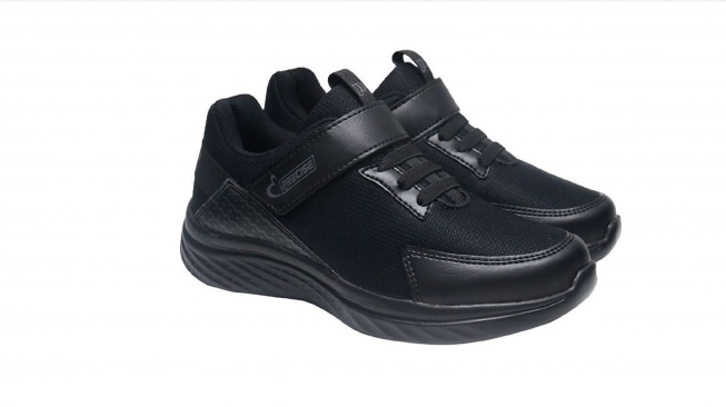 Precise Haruka JT sepatu sekolah hitam (shopee)