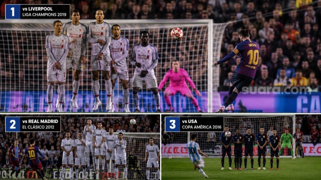 Video 5 Gol Free Kick Terbaik Lionel Messi: 71 Gol Lewat Tendangan Bebas