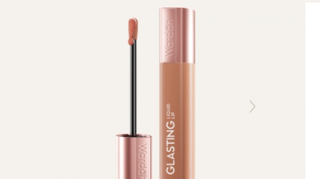Wardah Glasting Liquid Lip - Shade 01 Caramel Coat.