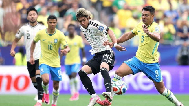 Jepang tersingkir dari Piala Dunia 2026 usai kalah dramatis 1-2 dari Brasil. Hajime Moriyasu menilai Samurai Biru kini semakin dekat dengan level tim elite dunia. [Dok. JFA]