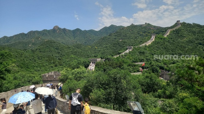 Tembok Besar China atau Great Wall, kawasan Badaling Tiongkok, Sabtu (27/6/2026). [Suara.com/Eko Faizin]