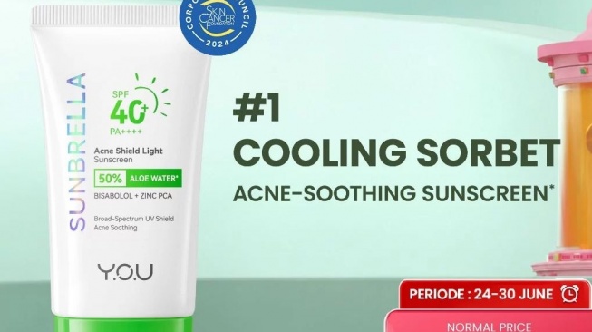 Sunscreen bebas alkohol. (Shopee)