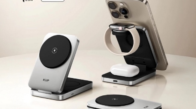 KiiP PWC02 3in1 Magnetic Wireless Charging (Shopee)