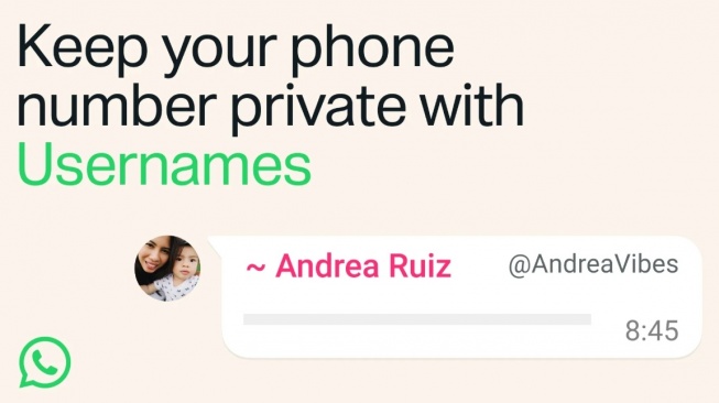 Cara Membuat Username WhatsApp, Bisa Chat Tanpa Nomor HP