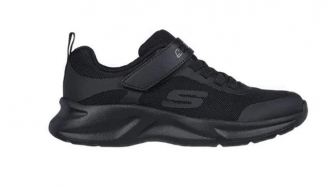 Skechers Dynamatic Girl's Lifestyle Shoes sepatu sekolah hitam (skechers)