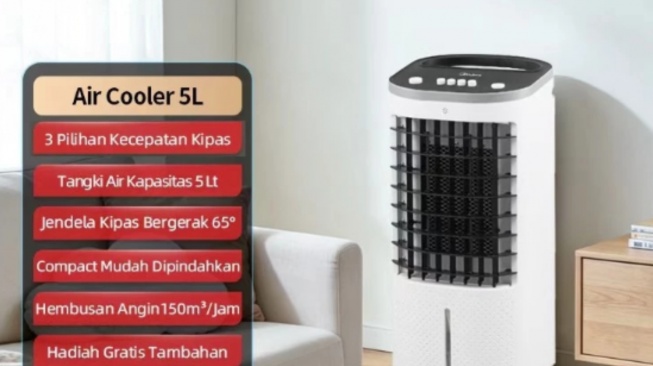 Midea 65w Air Cooler 5L AC100-25B. [Shopee]