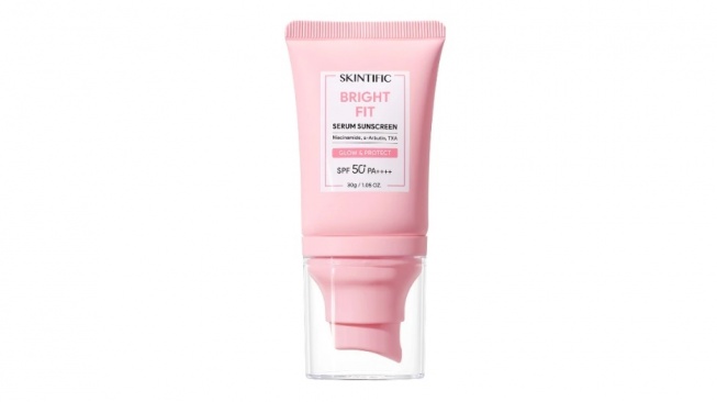 Skintific Bright Fit Serum Sunscreen SPF 50+ PA++++ (Shopee)