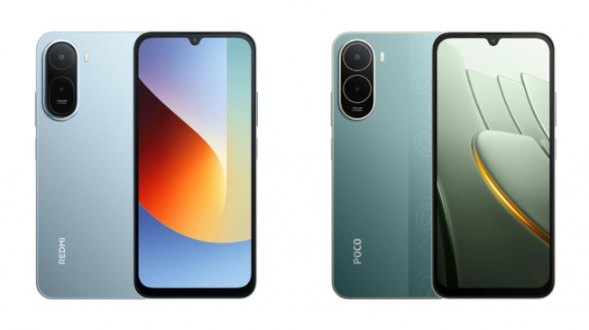 Redmi A7 Pro dan Poco C81 Pro. [Suara.com]