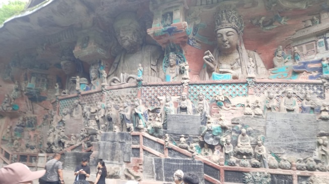 Dazu Rock Carvings atau Ukiran Batu Dazu, kawasan Distrik Dazu, Chongqing Tiongkok, Rabu (24/6/2026). [Suara.com/Eko Faizin]