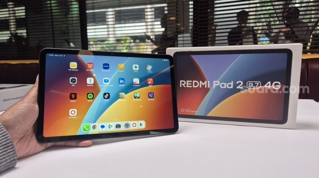REDMI Pad 2 9.7 4G, Jakarta, Jumat (3/7/2026). [Suara.com/Dythia]