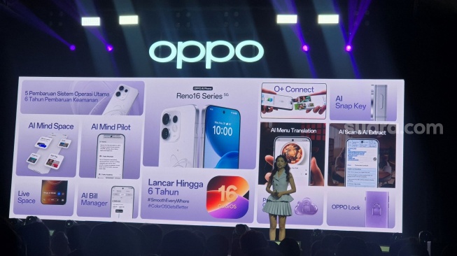 Peluncuran Oppo Reno16 Series di Jakarta, Jumat (3/7/2026). [Suara.com/Dythia]